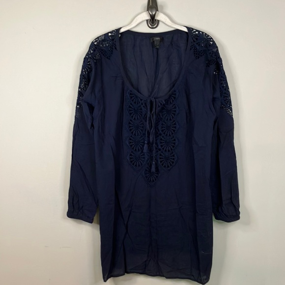 J. Crew Swim 24 J Crew Navy Swimsuit Cover Up Poshmark